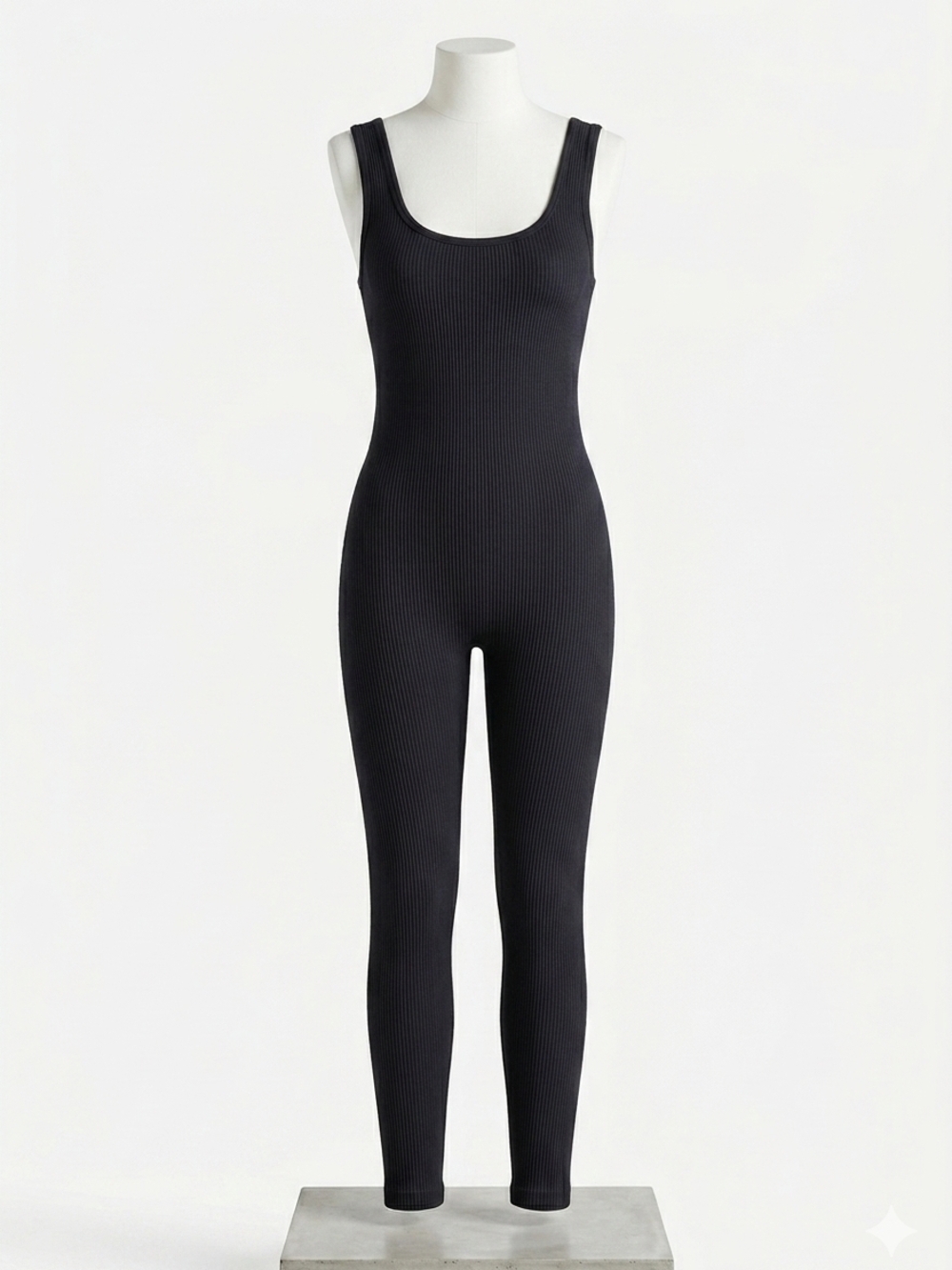 Miss Selfridge Navy Blue Ribbed Knit Jumpsuit Catsuit Size S